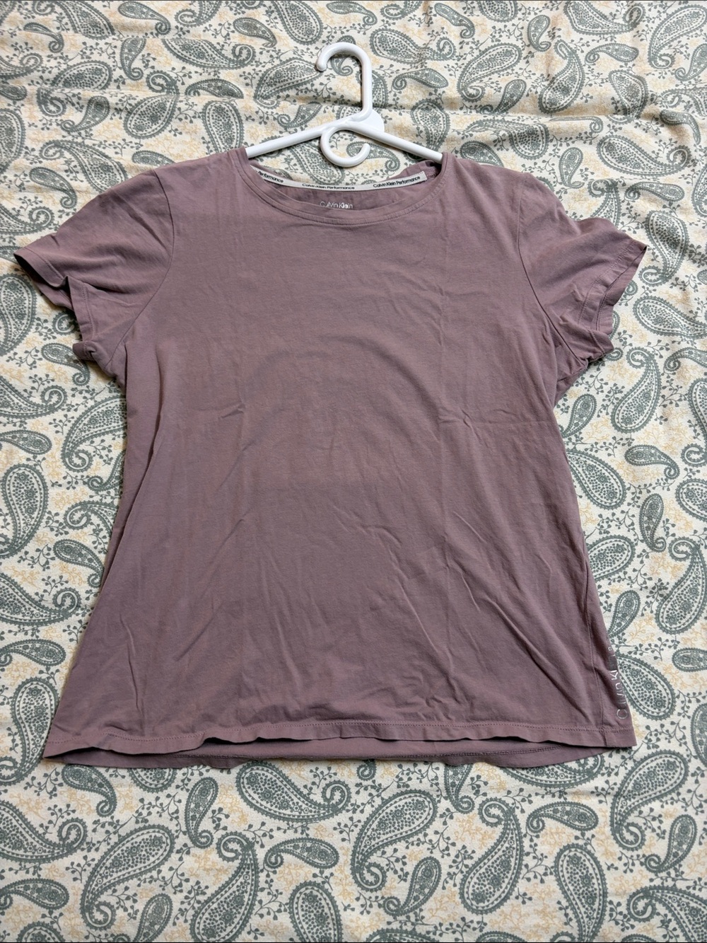 Calvin Klein Women's Short Sleeve Tee in Mauve
